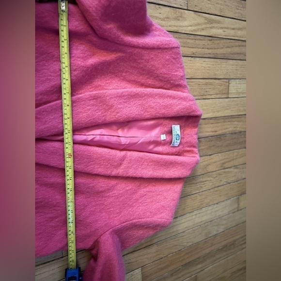 VTG Nicole Summer Pink Blazer Suit Jacket Women Small Mohair Wool Blend Barbie - Picture 5 of 7